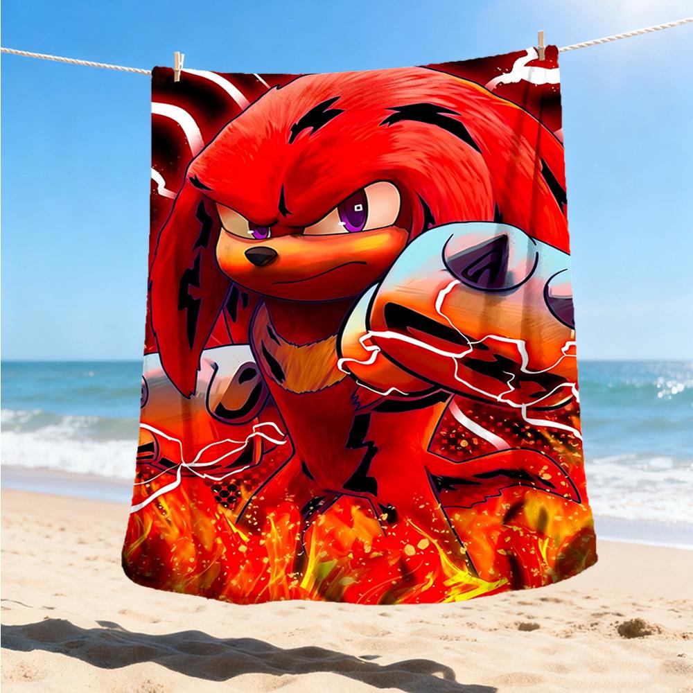 1 pezzo Coperta di flanella personalizzata Sonic per esterni, Morbida, Leggera coperta di flanella personalizzata, Stampa digitale,