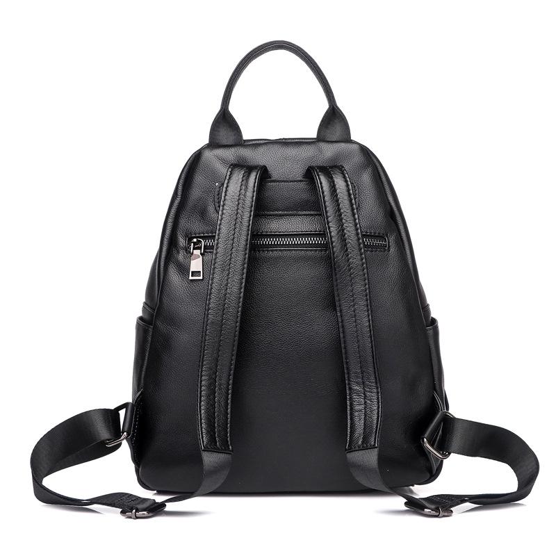 New leather fashion backpack women's fashion trendy women's first layer cowhide backpack college style versatile travel bag