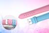 Elegant Women Rainbow Design Analog Quartz Sport Wrist Watch With Artificial Leather Band