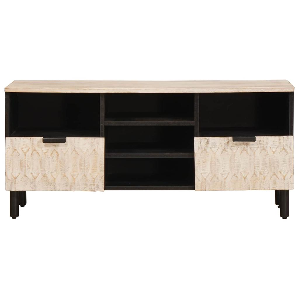 TV Cabinet with White Washed Surface 100 X 33 X 46 Cm