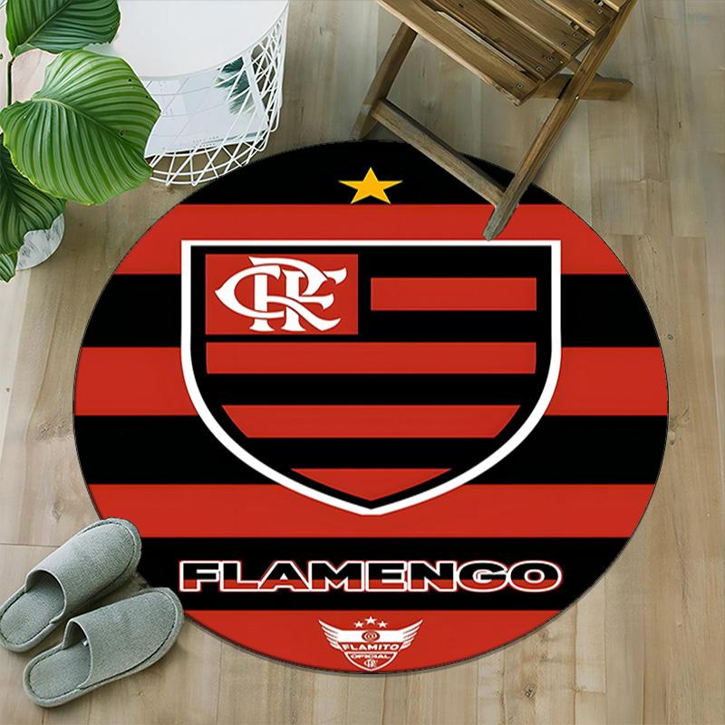 1 pezzo Squadra di Calcio (65) Tappeto Rotondo Stampato Tappeto Rotondo per Sedia Adatto per Camera da Letto Soggiorno Tappeto Decorativo per la Casa