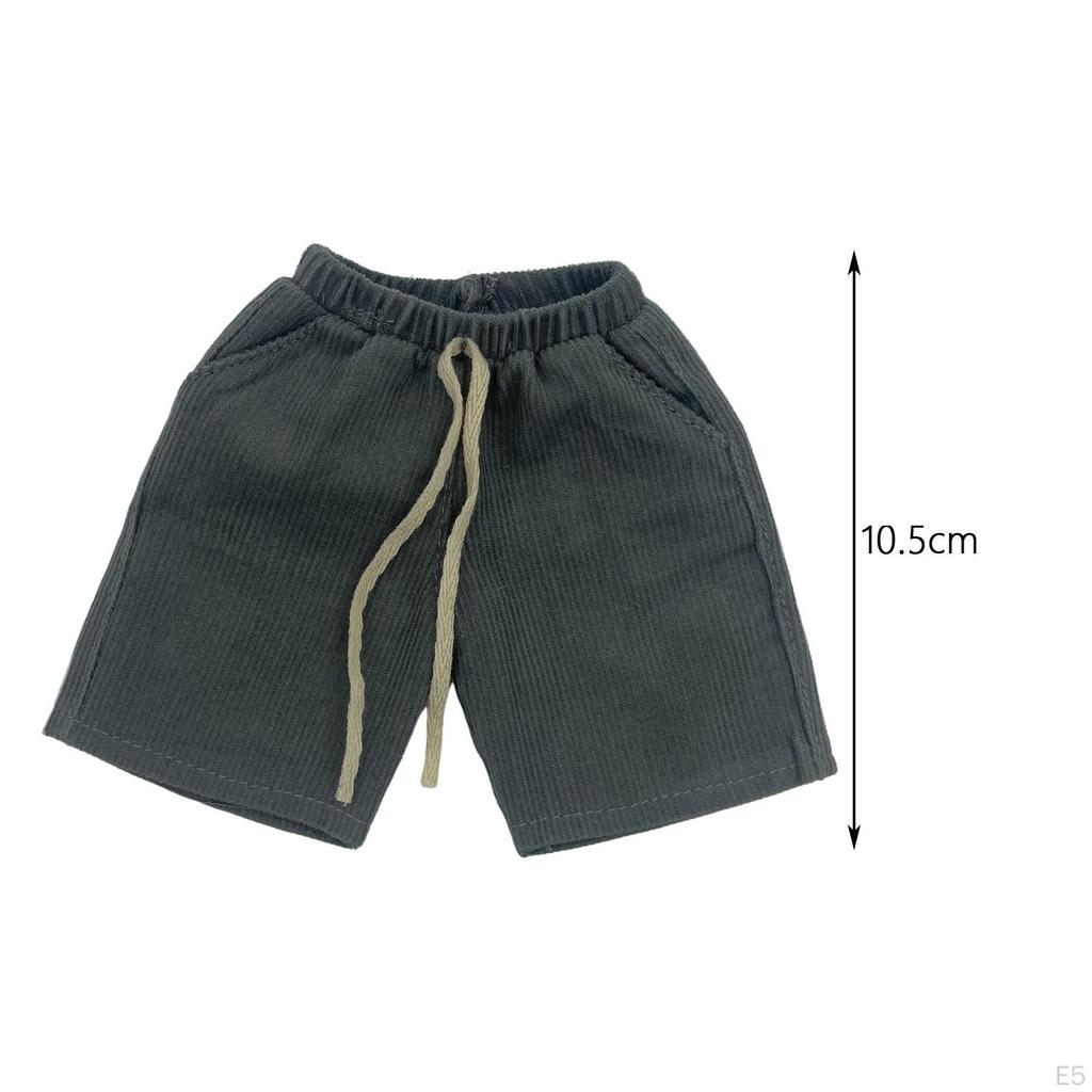 1/12 Male Short Pants, Handmade Doll Clothes Costume, Miniature for 6in Model, Figures