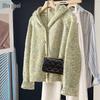 Women's Hooded Wool Blend Knit Cardigan