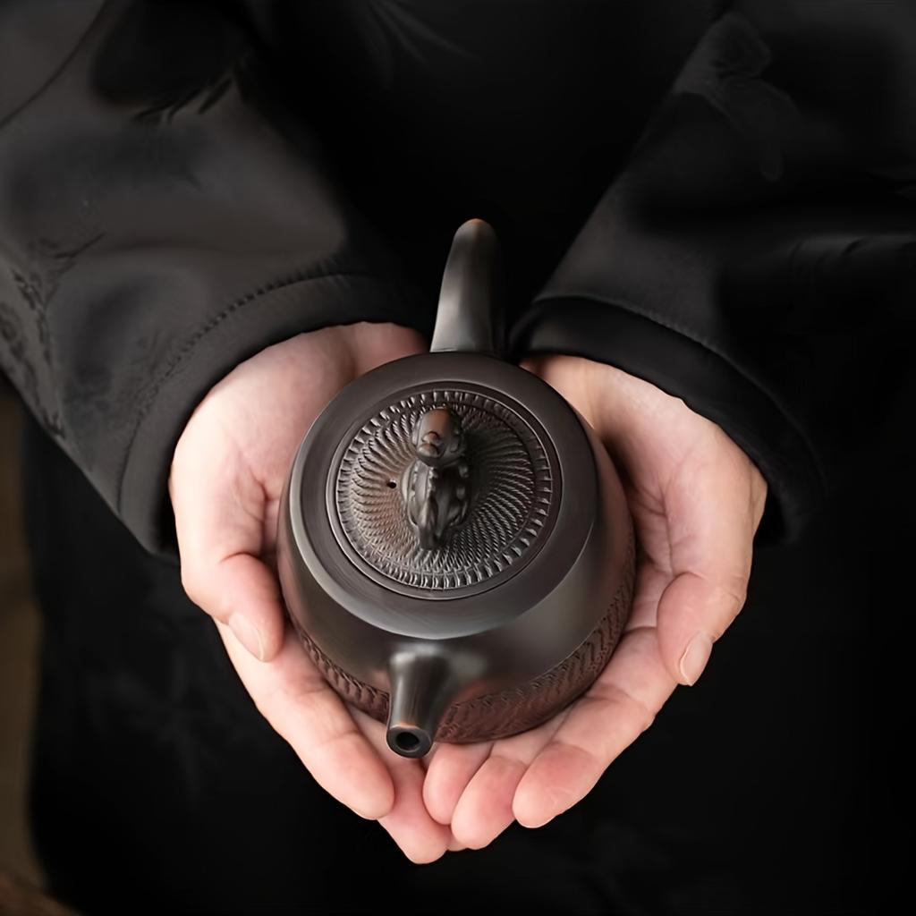 1pc Purple Clay Teapot Ceramic Tea Cup Kung Fu Tea Set For Home Restaurant Hotel Office Tea Accessories Gifts For New Year Valentine's Day Holiday Gif