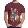 Summer Man T Shirt Mysterious Girl Kitsune Good Cotton Round Collar Cartoon Design T