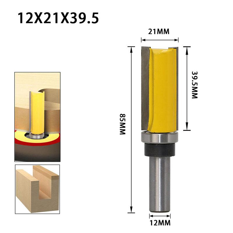 1pc 12mm 12.7mm Shank Template Trim Hinge Mortising Router Bit Straight End Mill Tenon Woodworking Tools