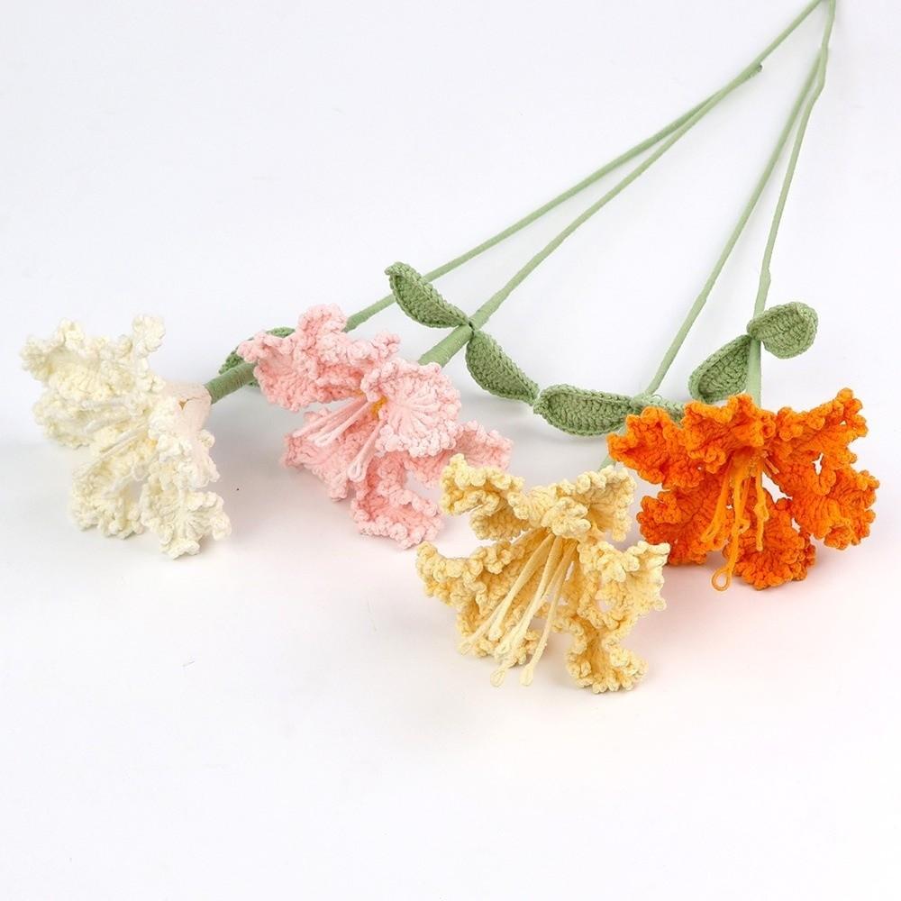 Creative Handmade Crochet Flowers Eternal Flower Anniversary Knitted Flowers Artificial Flowers Mothers Day Gift