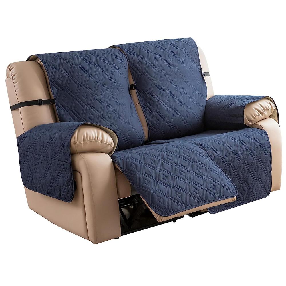 Waterproof Recliner Slipcover Non Slip Covers For Reclining Loveseat With Elastic Straps Washable Recliner Chair Cover
