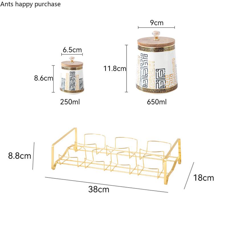 Bamboo Lid Storage Jar Ceramic Airtight Jar Kitchen Supplies Storage Tank Organizer Food Storage Containers Spice Jars Tea Caddy