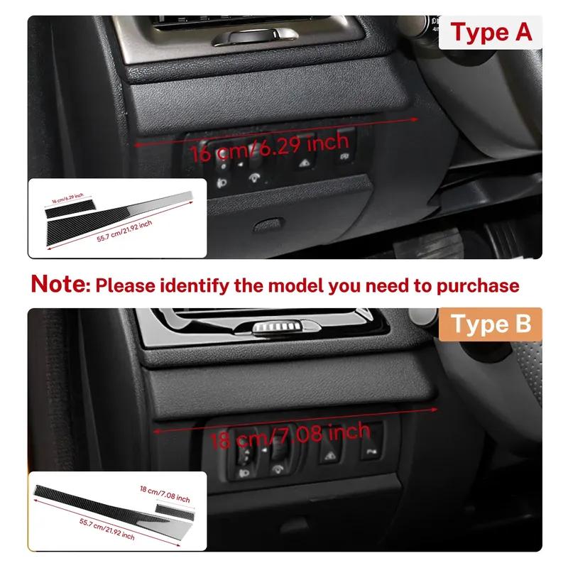 Real Soft Carbon Fiber Trument Panel Strip Trim Sticker For Renault Fluence Megane RS 2009 2010 2011 2012 2013 2014 LHD RHD