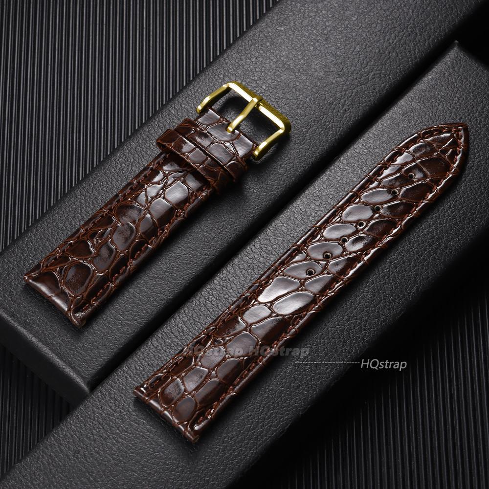 Cinturini per Orologi in Pelle con Motivo Coccodrillo Fibbia a Farfalla con Passante Uomo 12mm/14mm 16mm 18mm 19mm 20mm 22mm 24mm