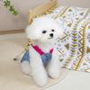 Spring and Summer Puppy Pet Clothes, Cat, Small Dog, Teddy Schnauzer, Pomeranian, Bichon Frize, Color-blocked Denim Vest