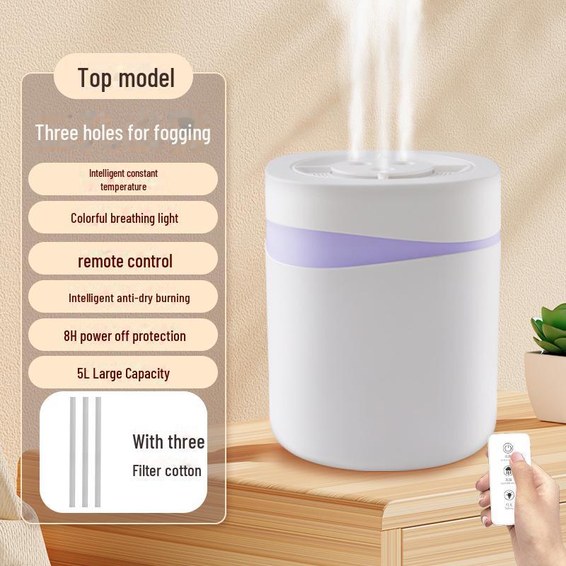 Dual-Function Humidifier and Night Light with Remote Control – Silent, Large-Capacity Aromatherapy Device for Bedroom