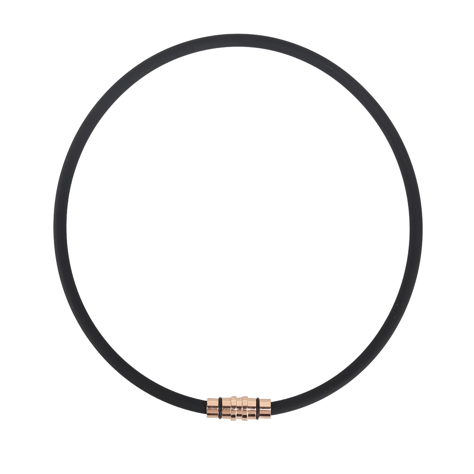 

[FUANNA] Magnetic Necklace, Germanium Anti-Static, Anti-Static Silicone, Fashionable, Popular, Sports, Business Design (Rose Gold, 45cm)