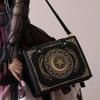Y2K Korean Gothic Square Schwarze Schultertasche Harajuku Vintage Ästhetische Geldbörsen Handtaschen Messenger Tragetaschen Damen