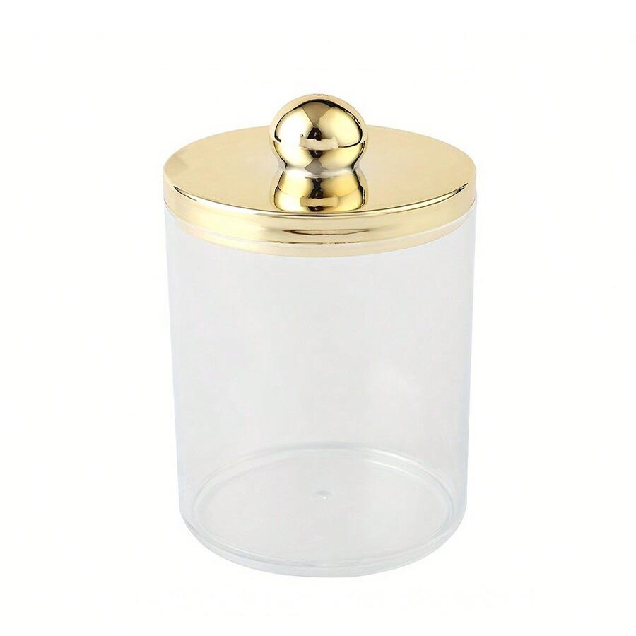 1/2/3pcs Acrylic Qtip Holder Dispenser Storage Box Bathroom Organizer Jars Round Cotton Ball Pad Swab Holder Dispenser Container