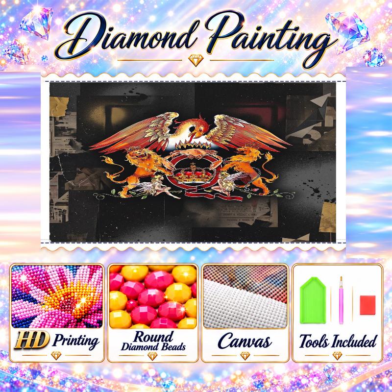 Queen Diamond Painting Kit 5D Full Drill DIY Diamond Mosaic Wall Art Home Decor