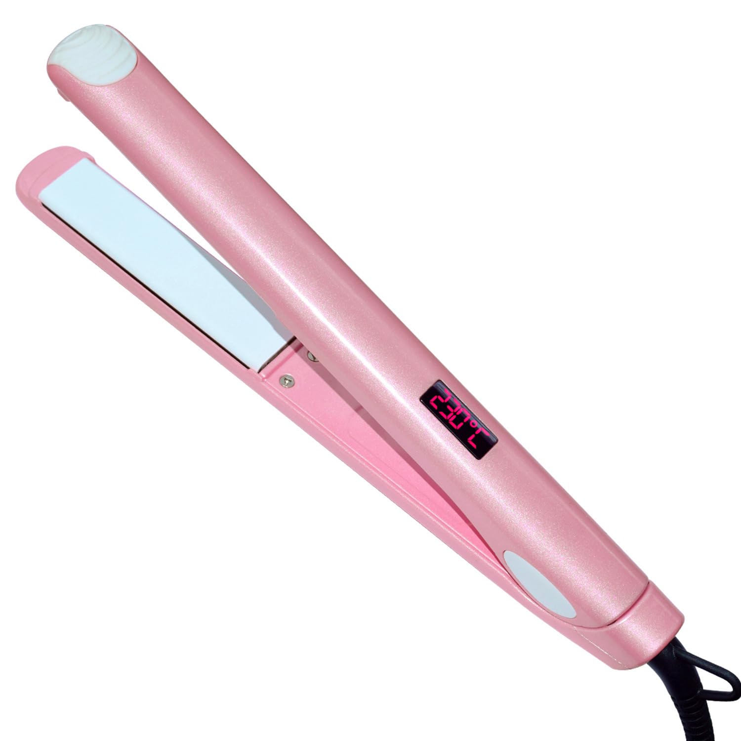 

Утюжок для волос Hikeda Керамический утюжок для волос для выпрямления и PSE Отрицательный Быстрый ЖК-дисплей Международный 25 мм Профессиональное качество [Рекомендовано парикмахерами] розовый