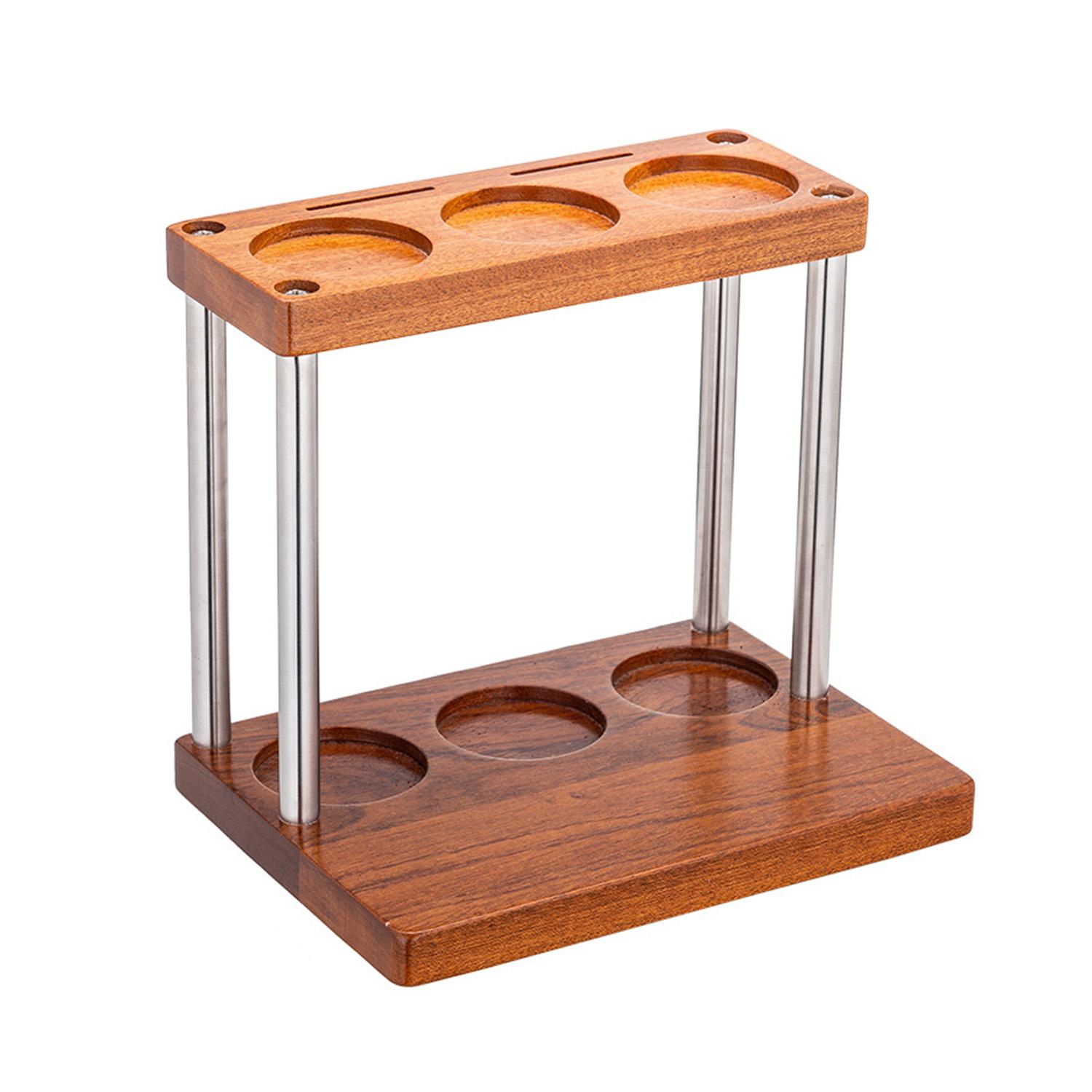 

Wooden Two-Tier Countertop Organizer for Coffee Accessories, Spices and Beans – Coffee Storage Stand коричневый