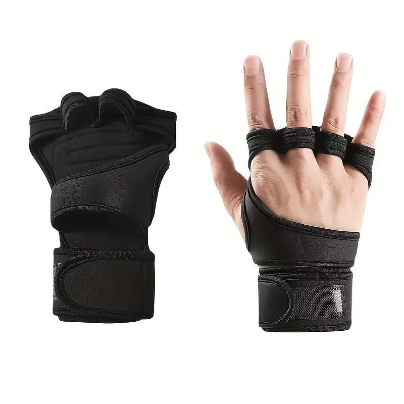 Fitness Half Finger Gloves Pull Up Dumbbell Lifting Weights Hard Pull Exercise Equipment Wrist Protection Cover Anti-Slip Anti-C