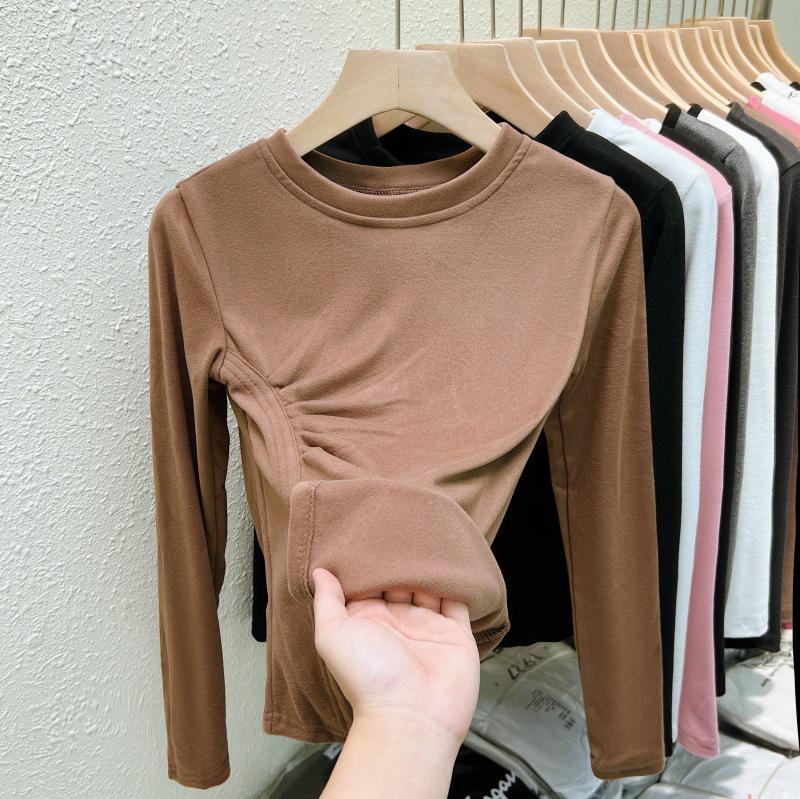 German Velvet Warm Split Bottoming Shirt - New 2025 Autumn Irregular Design Trend