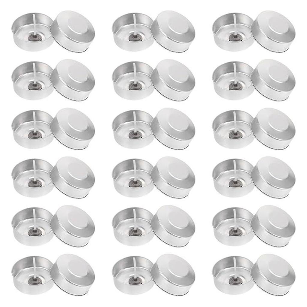 100 Set Metal Tealight Cups Candle Empty Jars Case Wax Container with Candle Wicks for DIY Craft Candle Making Supplies
