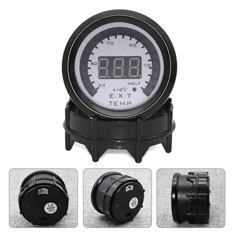 52MM Digital LED EXT Exhaust Gas Temp Gauge + Voltmeter Voltage Air Fuel Auto Car Styling EGT Temperature Gauge Car Meter