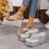 Fashion BigSize Women Sandals 2025 Summer New Trend Outdoor Beach Sandals Comfortable Gold Wedges Shoes for Women Design Casual Sandals