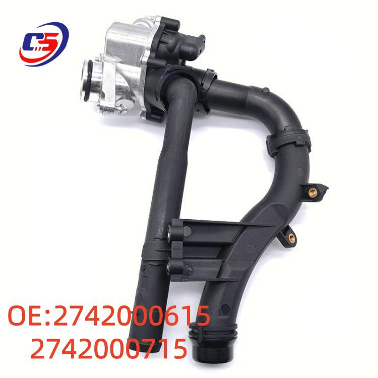 Model numbers 2742000615 and 2742000715 fit Mercedes-Benz W274 thermostat assemblies.