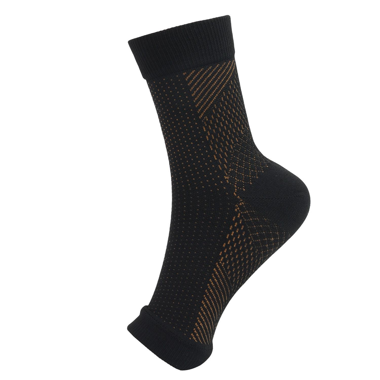 

Unisex Compression Ankle Support Sports Socks - Full Toe Elastic, Short Functional Sleeves S/M (34-39)