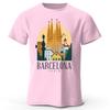 Barcelona Welcomes You To Cotton Short Sleeved Street Trendy Plus Size Tops Men Loose Fashionable Quick Drying Casual Tshirts