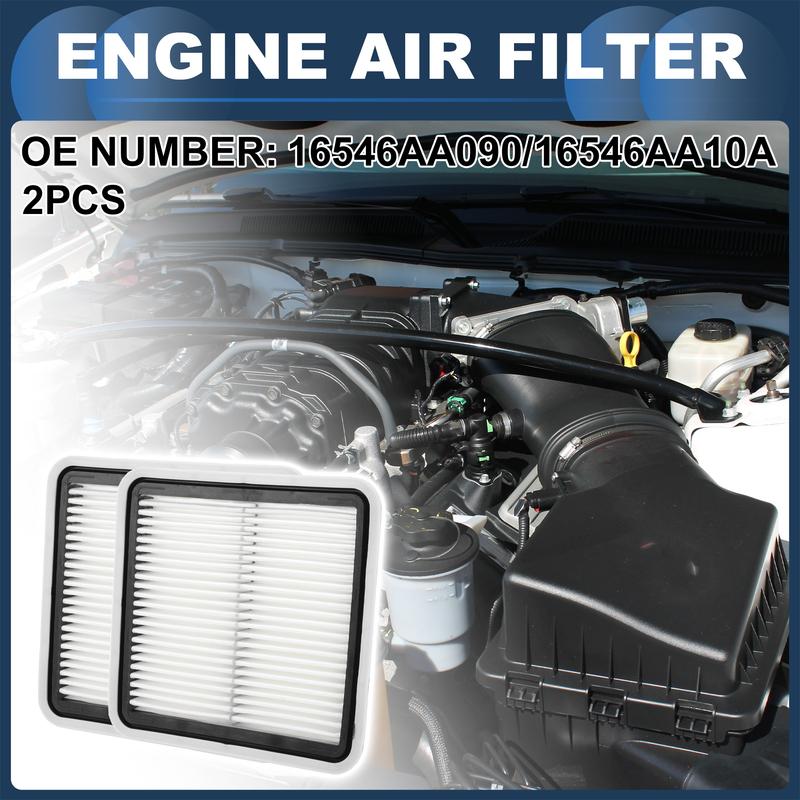 X Autohaux Engine Air Filter No.16546AA090 for Subaru Outback 2.5L 2005-2009 2 Pcs
