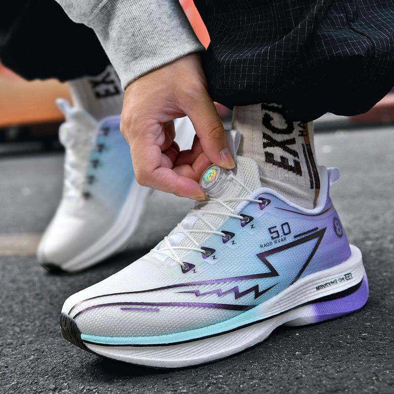 New Running Shoes Breathable Sports Air Cushion Outdoor Footwear Trainer Race Sneakers Tennis Toe Cushioning Male Walking Shoes