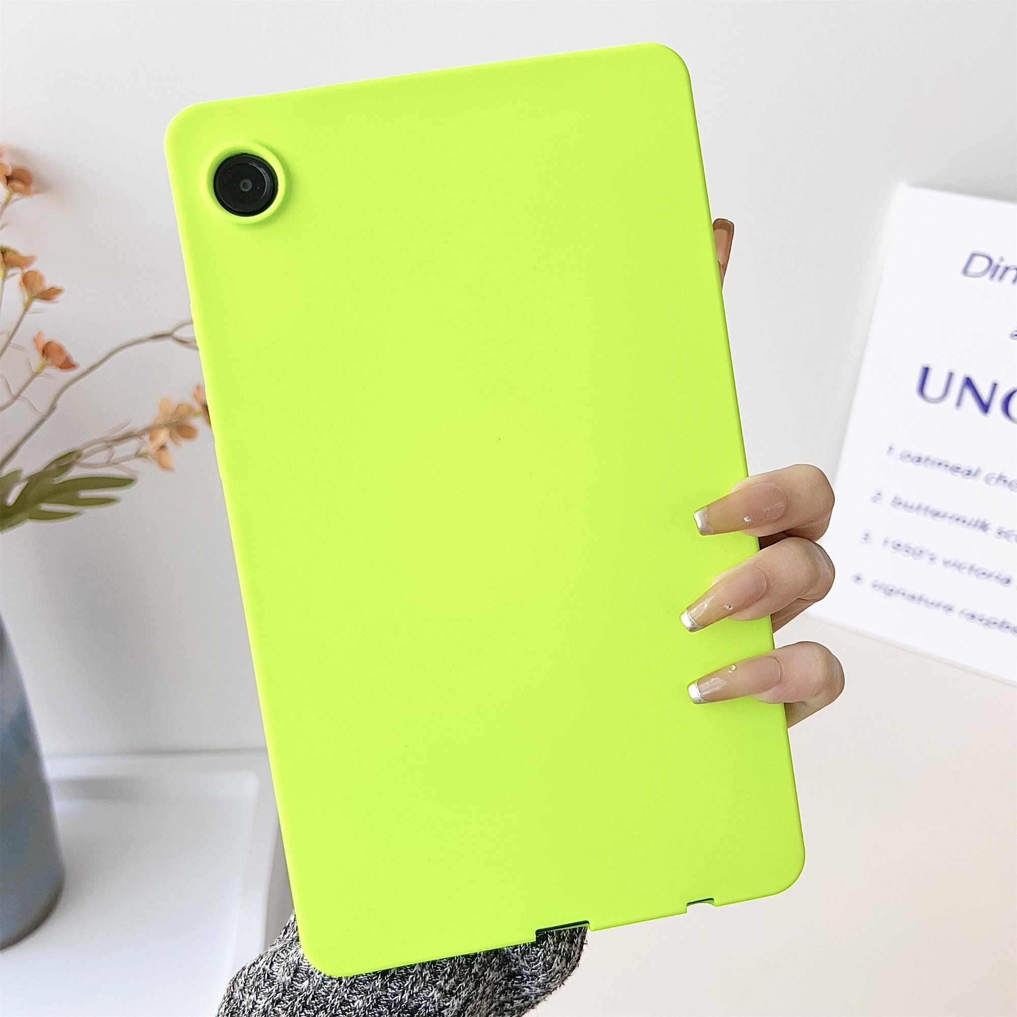 

Для Samsung Galaxy Tab A9 Чехол Прорезиненный ТПУ Чехол для планшета Приятный для кожи Fluorescent Green