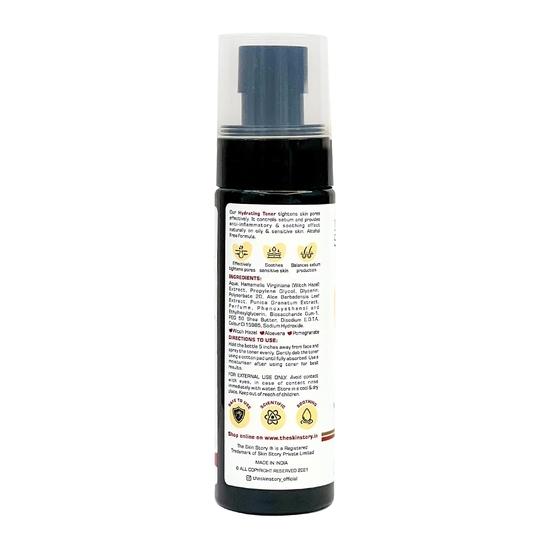 The Skin Story Tonico Idratante e Minimizzante i Pori 100ml con Amamelide, Melograno e Aloe Vera per Ottenere una Pelle Impeccabile, Glassy, Più Liscia
