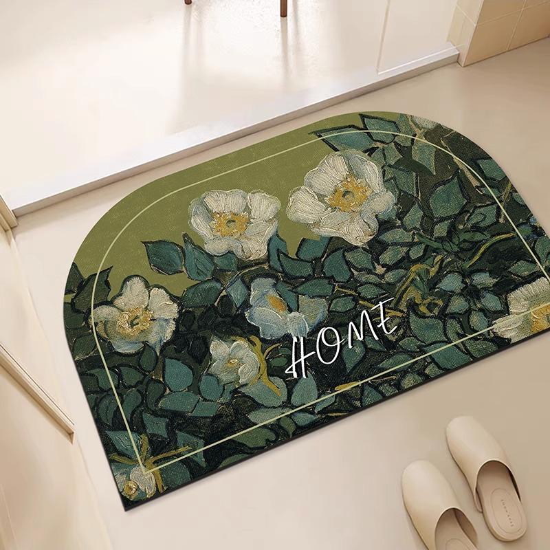 

Диатомовая грязь мягкий коврик для пола ванная комната быстросохнущий коврик для туалетной двери впитывающий нескользящий коврик для туалета 50 * 80Cm