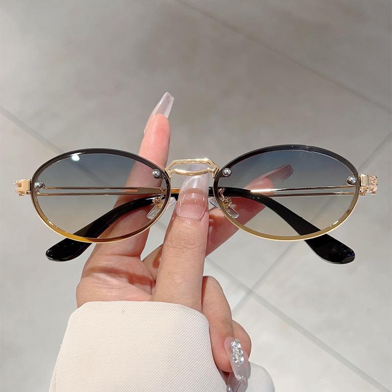 Classic Trendy Hip Hop Oval Sun Glasses Glasses Ladies For Men Steampunk Luxury Designer Style Style UV400 Sun Eyeglasses Popular Pink Glasses