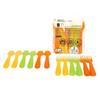 12-Piece Colorful Plastic Fork and Spoon Set for Parties and Everyday Use.