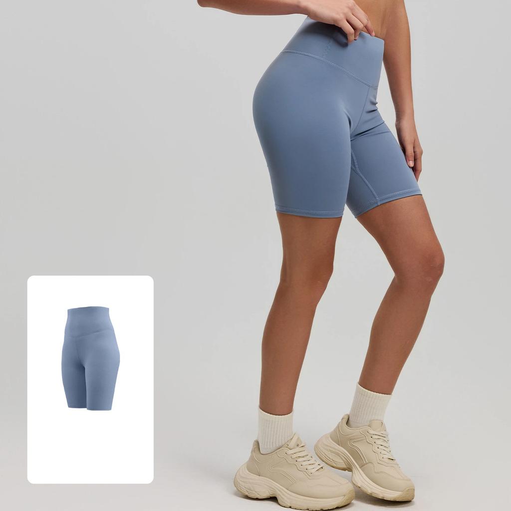 New Summer Fitness Yoga Shorts for Women Hip-raising High-waisted Elastic Leggings Sports Running Pants Female