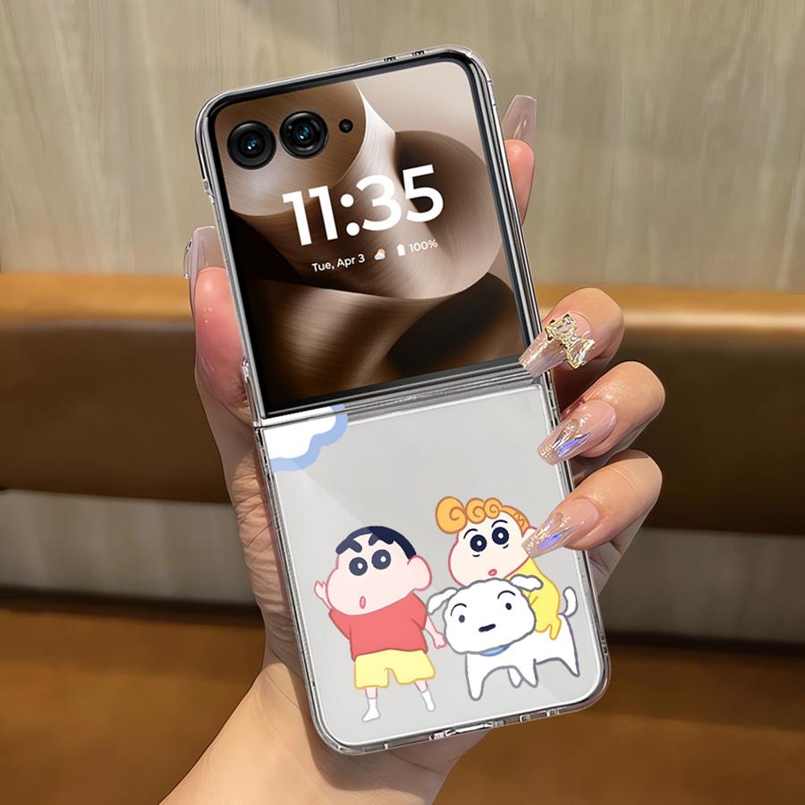 

Crayon Shin Chan Case for Motorola Razr 50/60 50Ultra 50 60 Ultra Soft Clear Phone Cover Luxury Funda Motorola Razr 60 Ultra