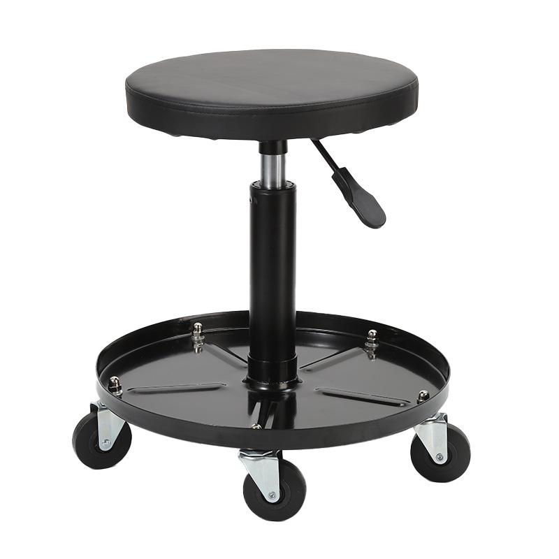 Car Repair & Maintenance Stool with Tool Tray and Universal Wheels