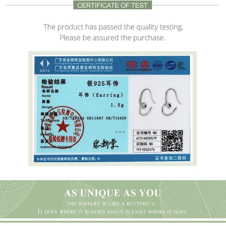 Bisaer 925 Sterling Silver Simple Heart Stud Earrings for Fashion Women Wedding Party Anniversary Jewelry