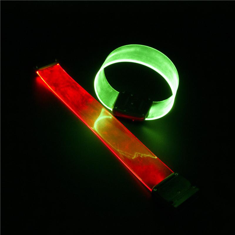 Magnetic Sound-Activated RGB LED Flashing Bracelet for Events