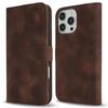 For iPhone 16 Pro Wallet Case Double Folded Edge Skin Touch PU Leather Flip Phone Cover