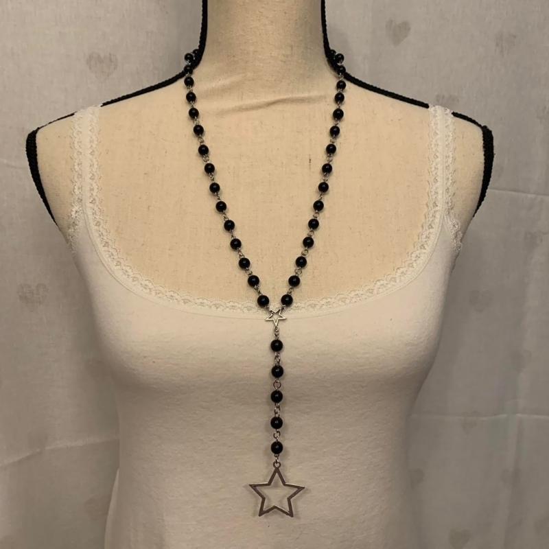 Star Flower Pendant Necklace Sweet Cool Clavicle Chain Necklace Fashion Jewelry