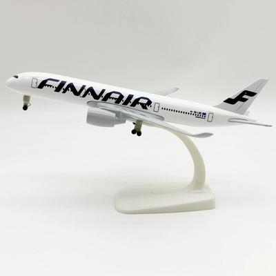 Finnair Air Airways A350 Avion en Alliage Métallique 20cm Échelle 1/400 Maquette d'Avion avec Support Décoration Cadeau pour Passionnés d'Aviation