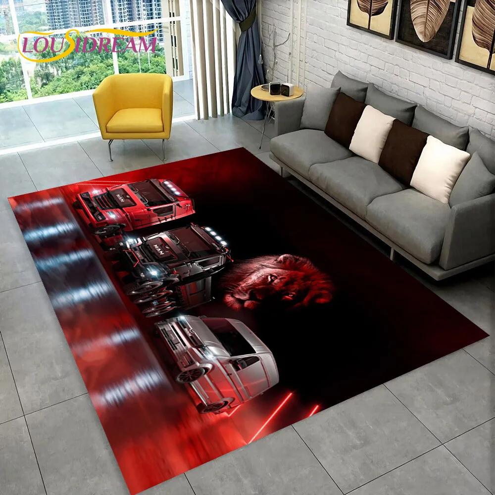 Latest MAN Truck Lorry 3D Printing Rug Carpet for Living Room Bedroom Home Decor,Floor Mat Non-slip Decoration for Sofa Doormat