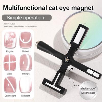 5 in 1 Multifunktions-Kreuzmagnet für Nagelkunst, starker magnetischer Katzenaugenmagnet, Katzenaugenmagnet, Katzenaugen-Nagelkunst-Werkzeuge