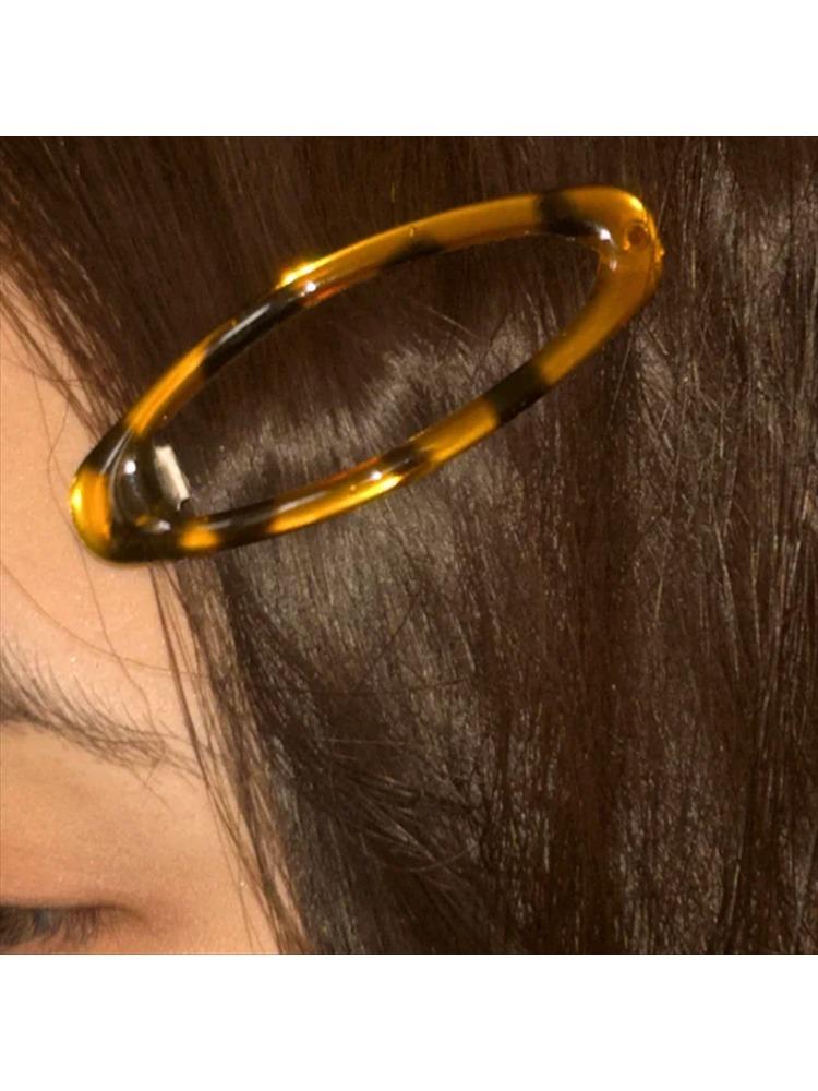 

2 шт. Винтажные аксессуары леопардовый принт клей овальные заколки для волос милый корейский шарм BB заколка для волос