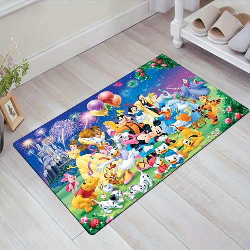 

1pc Disney Mickey Mouse and Minnie Pattern Carpet Area Rug Non-slip Carpet Hand Washable Floor Mat Suitable For Living Room Bedroom Home Decor 60cm by 90cm